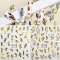 Miniatyrbilde 5 av 5: 12 ark Graffiti Nail Art-klistremerker 3D Hvit Svart Gull Stripe Line Negleklistremer Selvklebende Abstrakt Marmor Bølge Blomst Blad Klistremerker