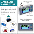 Miniatyrbillede 2 af 5: Multifunktionel voltmeter 10-100V LCD batterikapacitetsmonitor temperaturdisplay(12V)