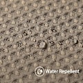 Pikkukuva 3 / 5: Waffle-kuvioinen suihkuverho, suihkuverhon renkaat ja kylpyammeen verhosetti Khaki 1.83*2.14m