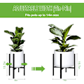 Miniatyrbillede 2 af 5: Justerbar Plante Stativ, Indendørs Blomster Stativ, Sort Plante Stativ, Indendørs Udendørs Plante Stativ (Justerbar Bredde 22-30cm)