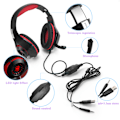 Pikkukuva 2 / 5: Peliheadset PS5 PS4 PC:lle, Over-Ear -kuulokkeet Surround-äänellä ja RGB-valolla Xbox Switch Mac -kannettavalle, valkoinen