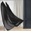 Miniatyrbild 4 av 5: Ladiery Chiffong Sjal och Wraps för Kvällsklänningar, Mjuk Scarf Black
