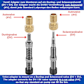 Miniatyrbilde 2 av 5: Sykkelventil adapter, 3 stk, DV/SV til AV, adaptere for Dunlop & Presta ventiler, for å pumpe opp dekk på biler og sykler