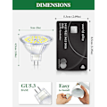 Miniatyrbilde 2 av 5: GU5.3 LED-pære, kald hvit 6000K, MR16 LED AC DC12V 3W tilsvarende 30W halogen, ikke-dimbar LED-spotpære, 10-pakning [Energiklasse F]