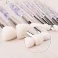 Pikkukuva 2 / 5: Ammattimainen meikkisivellin 10 kpl Pehmeät harjakset Hiukset Meikkisiveltimet Eyeliner Kulmakarva Huuli Contour Blending Brush Set White