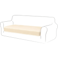 Miniatyrbilde 1 av 5: Fløyel putetrekk Sofa pute møbelbeskytter trekk Sofa setetrekk for sofa 3 seter Fløyel putetrekk for stol (Elfenbenhvit)