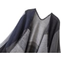 Miniatyrbillede 4 af 5: Dame Farveblok Shawl Wrap Åben Front Poncho Kappe