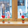 Miniatyrbillede 5 af 5: 3 stk. Håndstrikkede Blomsterpotter Færdige Håndlavede Hæklede Blomsterpotter Hæklet Potteblomster Hæklet Solsikke Blomsterkurv style 2
