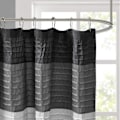 Miniatyrbillede 3 af 5: Bruseforhæng i kunstig silke, stribet, moderne mikrofiber badeforhæng, 180CM*180CM style 3