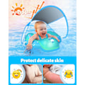Miniatyrbild 2 av 5: Baby Flytväst Uppblåsbar Baby Pool Flytväst Ring Nyaste med Solskydd Tak, för Ålder 3-36 Månader