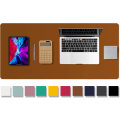 Miniatyrbild 1 av 5: Läderskrivbordsunderlägg, halkfritt PU-läderskrivbordsunderlägg, laptop-skrivbordsunderlägg, vattentätt skrivbordsunderlägg för kontor och hem Brown 36" x 17"