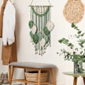 Miniatyrbild 5 av 5: Macrame Väggbonad Boho Blad Vävd Gobeläng, Bohemian Chic Hem Väggkonst Dekorationer