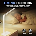 Miniatyrbilde 3 av 5: LED-skrivebordslampe, dimbar bordlampe 7,5 W trådløs lading og USB-ladeport leselampe for øyebeskyttelse, 5 lysstyrkenivåer, 5 farger lampe