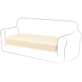 Miniatyrbillede 1 af 3: Fløjls pudebetræk Sofa pude møbelbeskytter Betræk Sofa sædebetræk til sofa 2 sæder Fløjls pudebetræk til stol (Elfenbenshvid)
