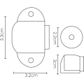 Miniatyrbilde 2 av 5: Gulvmontert magnetisk dørstopper i børstet metall