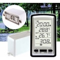 Miniatyrbild 1 av 5: Elektronisk regnmätare, bärbar trådlös regnmätare högprecisions radiostyrd digital regnmätare för inomhus utomhus
