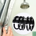 Miniatyrbillede 5 af 5: 12 stk. Plast Glidende Bruseforhængsringe Sorte Ringe001