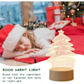 Miniatyrbilde 4 av 5: Jul 3D Nattlys LED Lampe USB Oppladbar Bordlampe Dekorativt Nattlys Nattlampe Soveromslamper Nattlys Style 1
