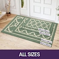 Pikkukuva 2 / 5: Ovimatto 60 x 90 cm, Sisäovi Matto Liukastumaton, Konepesu Sisäänkäynti Matto Lattiamattu, Super Imuva Sisä-Vihreä Green 60*90cm