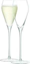 Vinglas Prosecco 250 ml Klar | Set om 2 | Munblåst och Handgjort Glas, Champagneglas