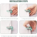Miniatyrbild 4 av 5: Täcke Clips-12PCS Inga Stift Täcke Överdrag Clips, Lakan Gripare för att Hålla Täcke på Plats, Halkskydd Täcke Täcke Överdrag Fästelement