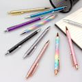 Pikkukuva 5 / 7: Kimaltelevat ruusukultaiset kuulakärkikynät, musta muste, keskikokoinen kärki 1 mm, lahjat ja toimistotarvikkeet Multicolor 10 PCS