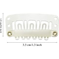 Miniatyrbild 2 av 5: 20 stycken Hårförlängningsklämmor, Metall Snap Clips för Hårförlängningar och Våder, Perukklämmor Snap Clips U-formad Hårperukklämma Off white