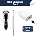 Miniatyrbilde 3 av 5: EU 2-pinners til USB-plugg reiseadapterlader | Europeisk universell strømladekonverter kompatibel med iPhone Samsung-telefoner