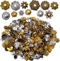 100g Legering Blomster Perle Hætter Perle Hætte Ender Spacer Perler Smykker Tilbehør til Smykkefremstilling, Blandede Farver
