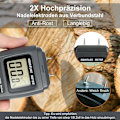 Miniatyrbild 3 av 5: Bärbar Träfuktmätare LCD Fuktmätare, Högkänslig Invasiv Sond, Handhållen (Grå 1 st)