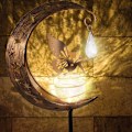 Pikkukuva 4 / 5: Moon Solar -puutarhakoristevalot, patiokoriste, metalli, aurinkokuu, lasi-LED, puutarhavalaisin, lattiavalaisin