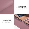 Miniatyrbilde 2 av 5: Skinn skrivebordsbeskytter, kontorbordsmatte, sklisikker PU-skinn skrivebordsunderlag, bærbar skrivebordsmatte, vanntett skrivebordsunderlag Dark Pink 31.5" x 15.7"