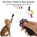 Miniatyrbild 4 av 5: Katt leksaker LED-pekare, 7 i 1 multifunktion katt jagare leksaker mini ficklampa tass form batteridriven, träningsövningsverktyg