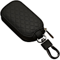 Pikkukuva 1 / 5: Auton avainkotelo, nahkainen avainkotelo, avainlaukku, avainrengas vetoketjulla, auton avainkotelo metallisella koukkulla, auton avainlompakko, unisex Black