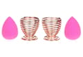 Skönhetssvamp Blender Hållare, (2-pack Roséguld) Sminksvamp Torkställ Förvaring Ägg Puder Puff Displayställ