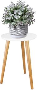 Inomhus Växtställning - Träbord för Blomkrukor, Modern Heminredning, 42 x 28cm (Vit) White