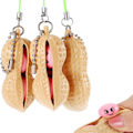 Miniatyrbild 2 av 5: 4 st Fidget Toy Squeeze Toy Jordnöt Squeeze Toy Nyckelring Extrusion Bean Pea Sojaböna Stressavlastande Leksaker för Ryggsäcksdekor