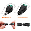 Pikkukuva 3 / 5: 8-in-1 DC-virtasovitin kannettavalle tietokoneelle, 5,5x2,1 mm naaras-uros -sovitin DC-uros- ja naarasliittimillä