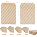 Miniatyrbillede 2 af 5: Pakke med 100 Kraft Papir Slikposer, Slik Cookie Favor Snacks Buffet Butik Wrappers, 4 Forskellige Stil Ingen Voks Slikposer, 13x18CM