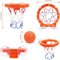 Miniatyrbild 2 av 5: Badkar Basketkorg & Bollar Set - 5 Bollar Ingår, Badkar Basketkorg med Stark Sugpropp, Roliga Badleksaker för Småbarn