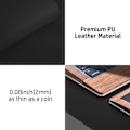 Miniatyrbillede 3 af 5: Læder skriveunderlag beskytter, skridsikkert PU læder skriveunderlag, bærbar computer skriveunderlag, vandtæt skriveunderlag til kontor og hjem Black 31.5" x 15.7"