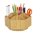 Miniatyrbilde 1 av 5: Bambus Roterende Kunstutstyr Organizer Holder 800+ Blyanter Spinnende Fargeblyant Markør Penneholder for Skrivebord Børsteoppbevaring