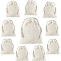 Miniatyrbillede 1 af 5: 10 stk. lille stofpose sæt til maling, mini gaveposer beige 9*12cm