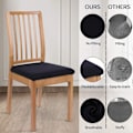 Miniatyrbild 4 av 5: Stolsöverdrag, Set om 2, Stretch Stolsöverdrag, Stolsöverdrag för Matstolar, Tvättsbara Stolsöverdrag Black