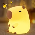 Miniatyrbillede 1 af 4: Capybara Natlampe - Bedårende Silikone LED Lampe med Dæmpbarhed og Timer, Gave til Kvinder, Teenagepiger, Babyer & Børn