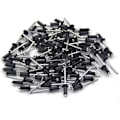 Miniatyrbillede 4 af 5: 100 stk. aluminiumsblindnitter 4,8 x 12 mm, åbne ender nitter, popnitter, pakke med 100 (sort)