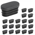 Rörmöbler ben, plaständstycken, ovala plaststolsbensskydd, ovala rörpluggar 20 st 15x30mm
