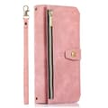 Etui til Samsung Galaxy S23, glidelås, flip, lær, roségull