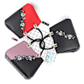Miniatyrbillede 5 af 5: Dametasker Blomstermønster Crossbody Tasker Pom Pom Dekoration Håndtasker Tote Tasker til Damer Skuldertaske PU Læder negro