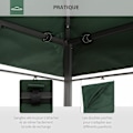 Pikkukuva 4 / 5: Gazebo-telttakankaan vaihto 3 x 3 m, korkeatiheyspolyesteri 180 g/m², vihreä